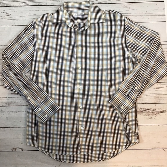 Banana Republic Mens Plaid Button Down Shirt Large - Picture 1 of 5